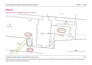 katastr&aacute;lna mapa
