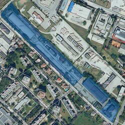 Priemyselný areál - Sladovnícka ulica, Topoľčany Katastrálna mapa