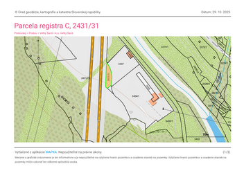 sn&iacute;mka parcely