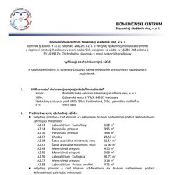 Vyhlásenie verejnej obchodnej súťaže 