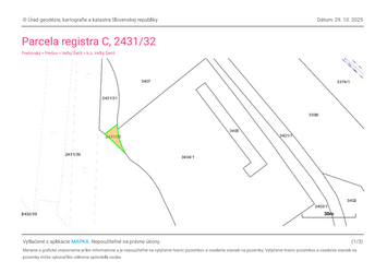 sn&iacute;mka parcely