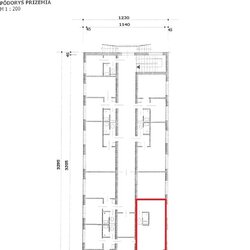 ponuka nebytov&yacute;ch priestorov vyznačen&aacute; červeno 