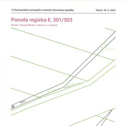 Podiel štátu na parcelách reg. KN-E v k. ú. Podtureň parc. E č. 301/503